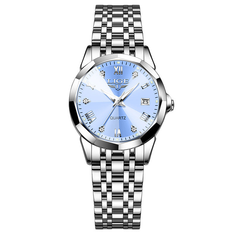 Stylish And Versatile Calendar Waterproof Quartz Watch Couple Men And Women Watch