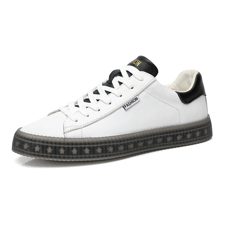 Sports Casual Cowhide Rubber Sole Shoes