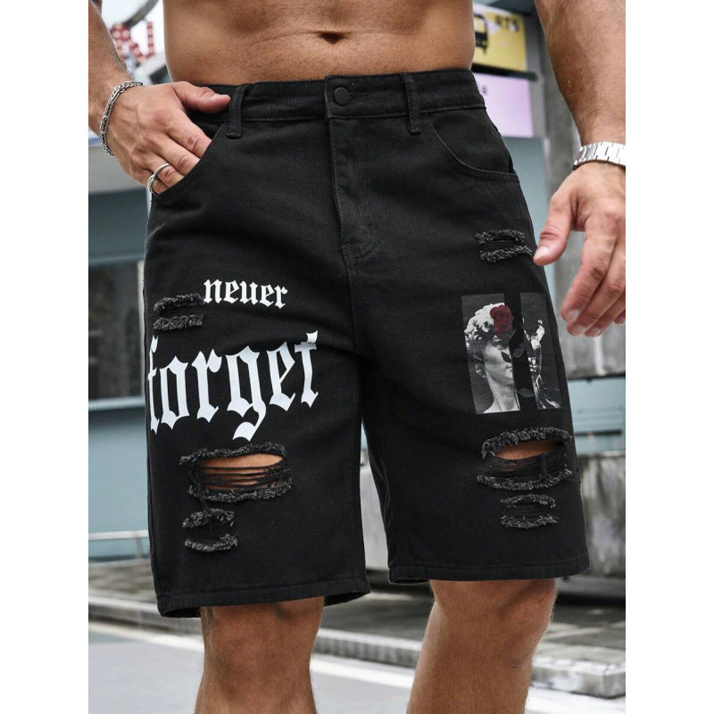 Men's Letter Printed Do The Old Cowboy Shorts